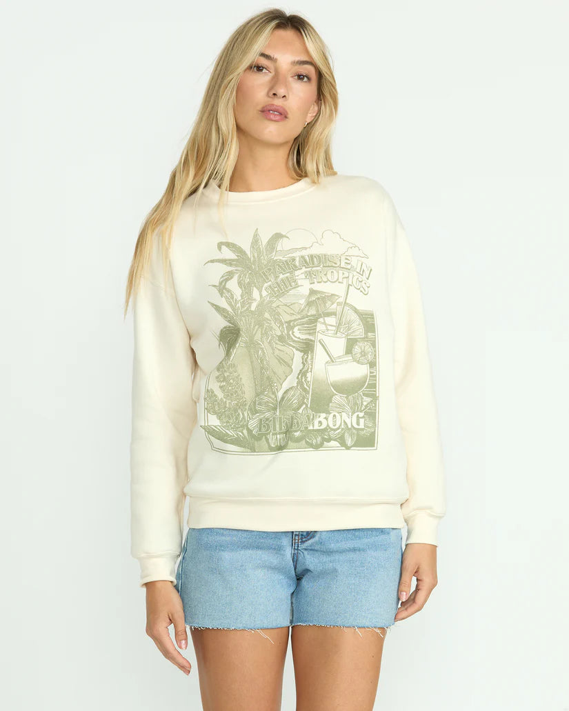 Billabong Paradise Awaits Crewneck Sweatshirt
