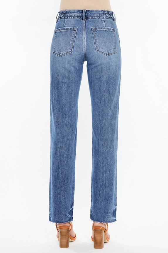 Kancan High Rise True Straight Jeans
