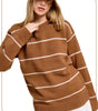 Loose Fit Stripe Crewneck Sweater