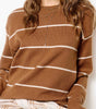 Loose Fit Stripe Crewneck Sweater