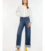KanCan Women's High Rise Wide Leg Jeans