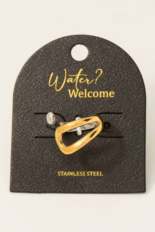 Fame Two Tone Wrap Around Open Band Ring