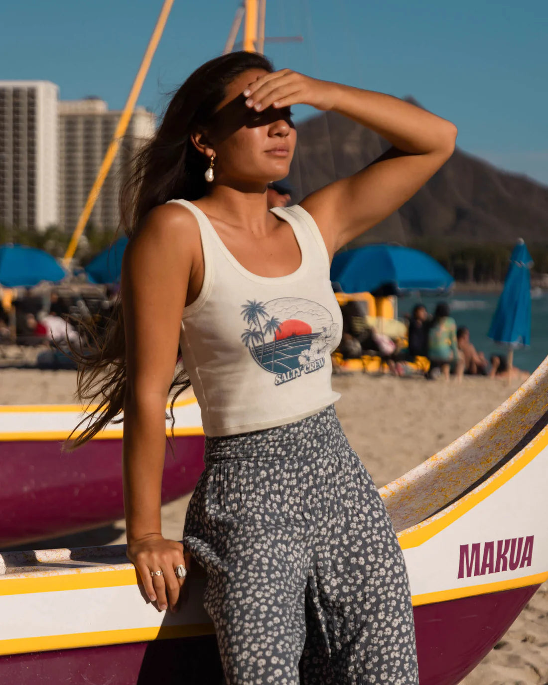 Salty Crew Beach Scene Tank