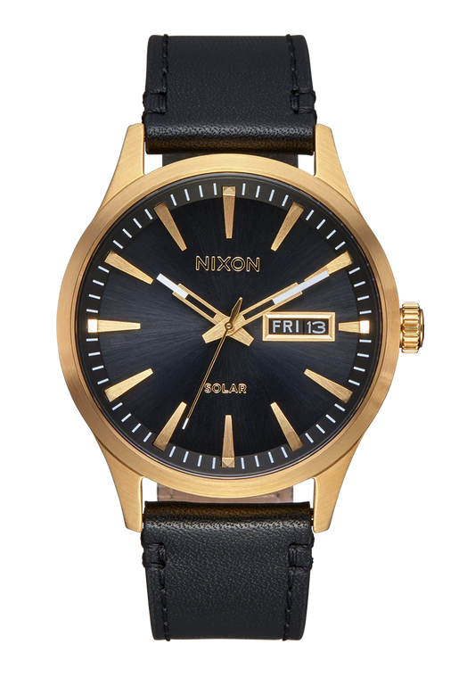 Nixon Sentry Solar Leather Watch