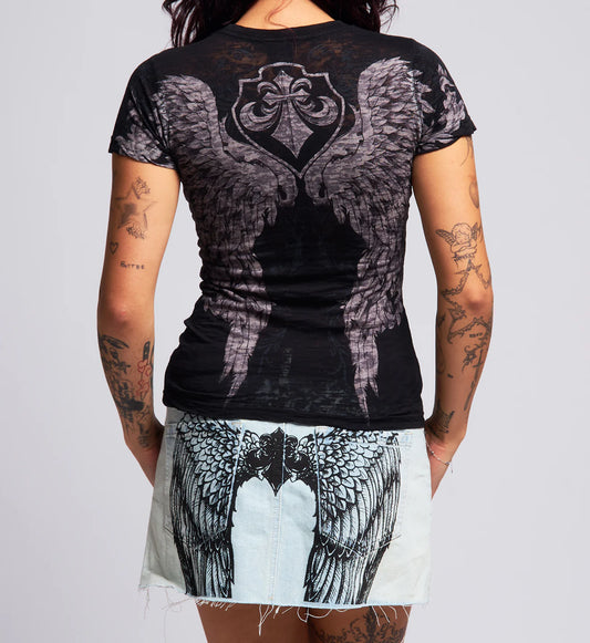Affliction Women's Wash Burnout Tee