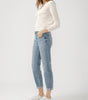 Silver Boyfriend Mid Rise Slim Leg Luxe Stretch Jeans