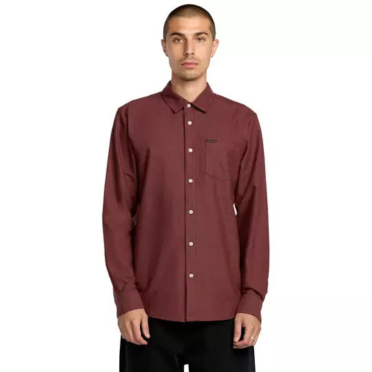 Volcom Men's Veeco Oxford Long Sleeve Shirt