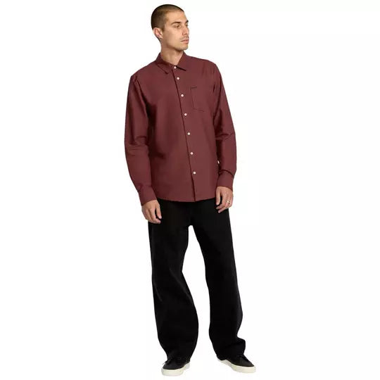 Volcom Men's Veeco Oxford Long Sleeve Shirt
