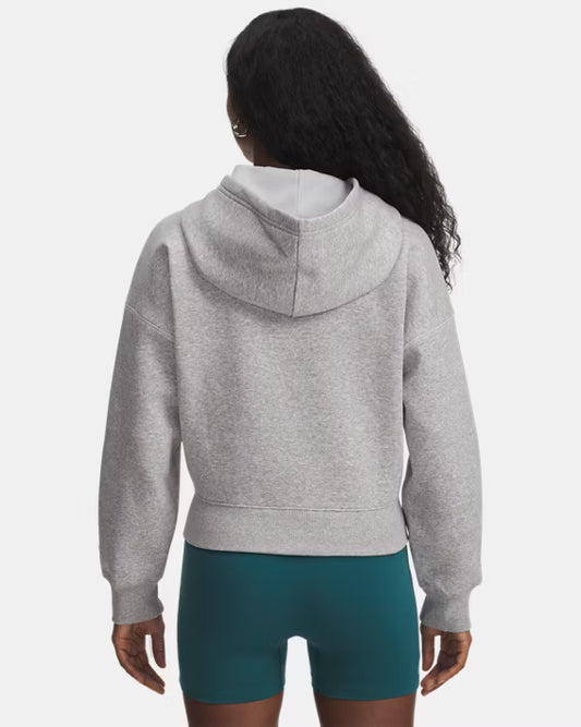 Under Armour Women's Rival Script Crop Zip Fleece