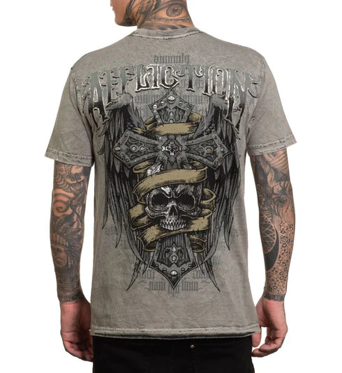 Affliction Mens Wage Chaos Reversable Tee