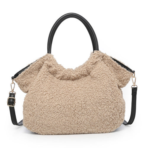 Zuri Teddy Satchel w/Crossbody Strap