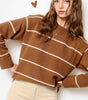 Loose Fit Stripe Crewneck Sweater