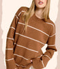 Loose Fit Stripe Crewneck Sweater