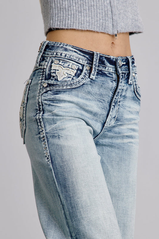 Rock Revival Women's Kari High Rise Baggy Jean