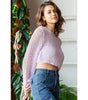 Veveret Sheer Crochet Crop Top