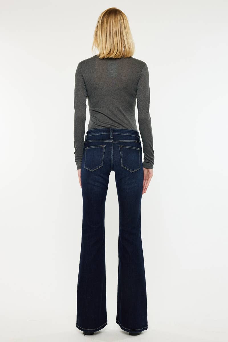 KanCan Women's Mid-Rise Flare Jeans