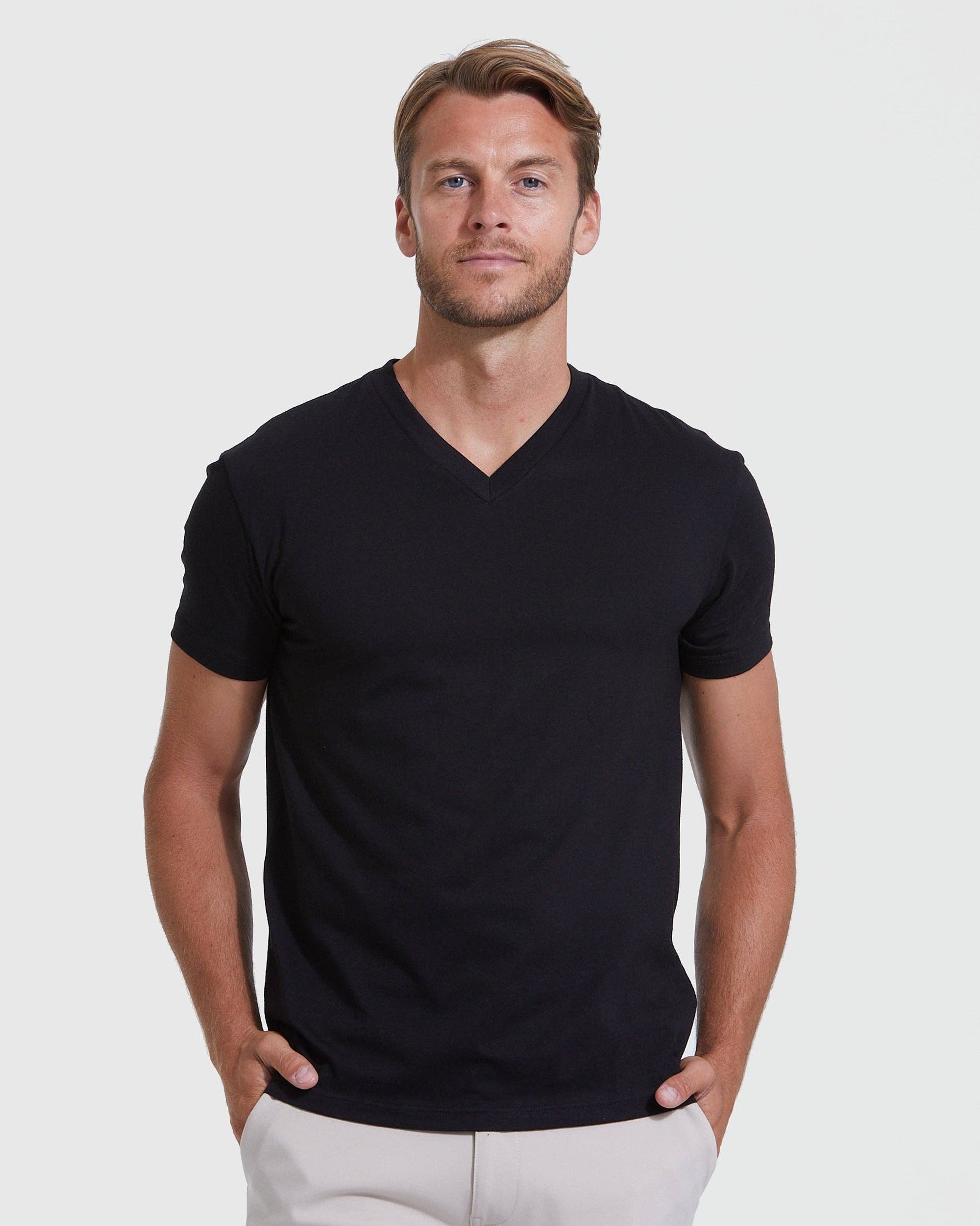 True Classic Men's Short Sleeve T-Shirt | V-Neck