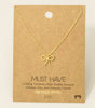 Fame Wire Ribbon Bow Pendant Necklace