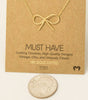 Fame Bow Tie Pendant Necklace