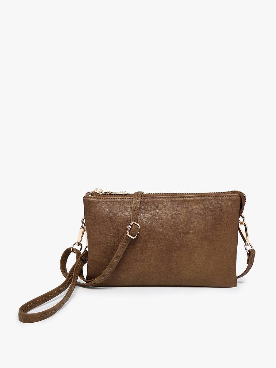 Jen & Co. Riley Monogrammable 3 Compartment Crossbody/Wristlet