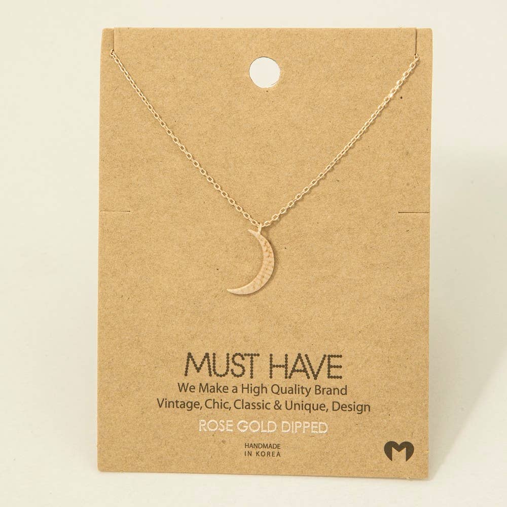 Moon Crescent Pendant Necklace