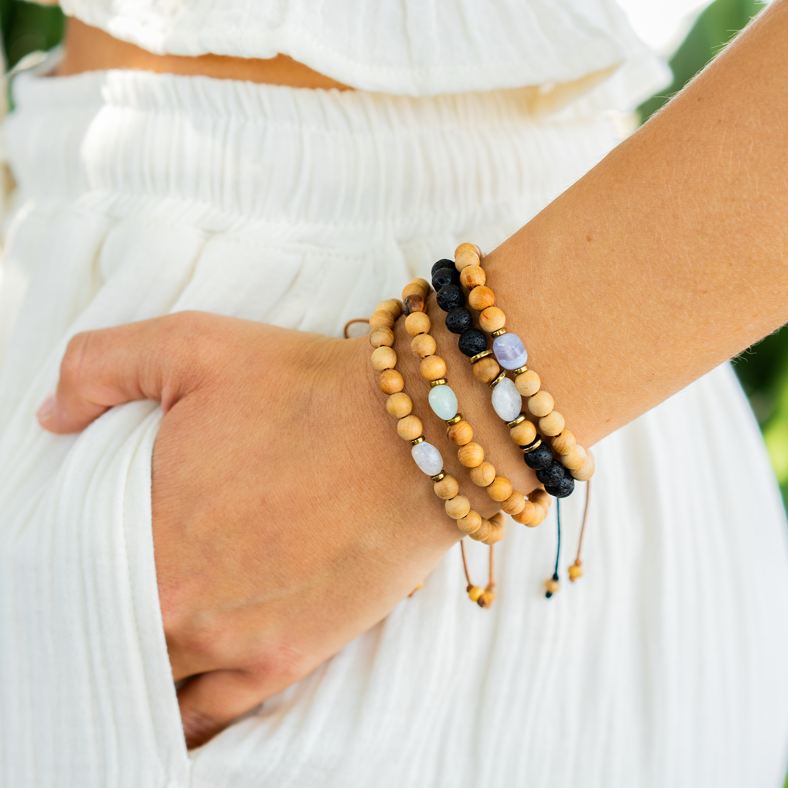 Lotus and Luna Sacred Insight Intention Bracelet