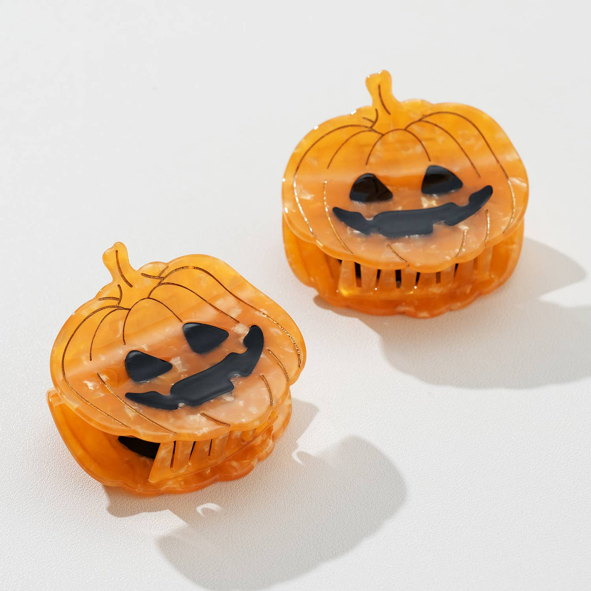 Adorro Jack O Lantern Pumpkin Claw Clip