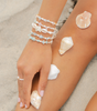 Lotus and Luna Teal Tide Sea Stone Bracelet
