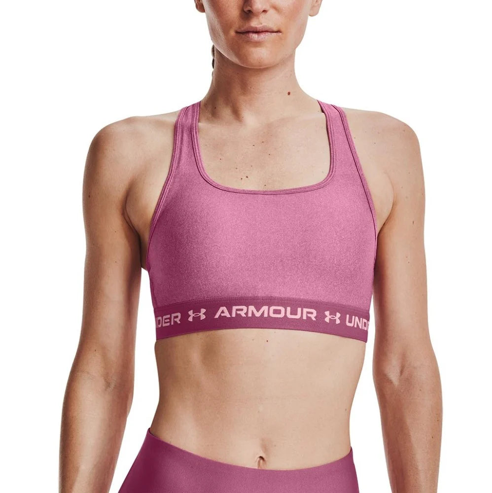 Women's Armour® Mid Crossback Heather Sports Bra