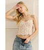 Veveret Flower Lace Corset Cami Top