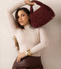 Jen & Co. Lia Faux Suede Satchel w/ Top Handle