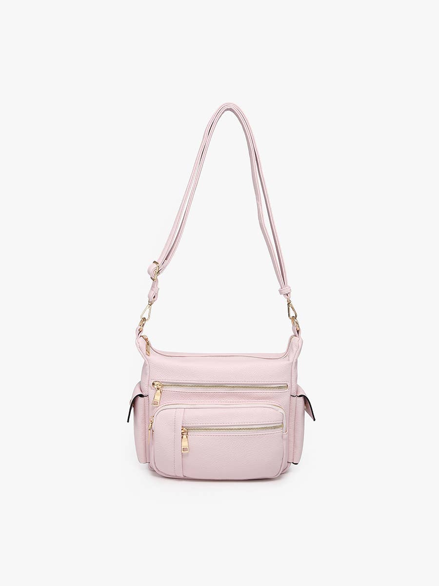 Jen & Co. Nicole Multi-Zip Crossbody Bag w/ Side Pockets