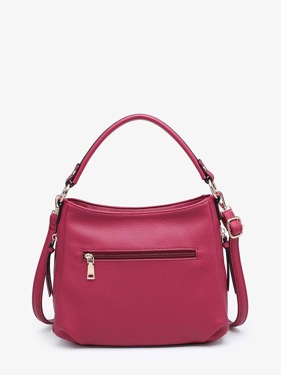 Jen & Co. Amari Structured Satchel w/ Dual Side Pockets
