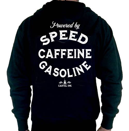 Speed Caffeine Gasoline Unisex Zip Hoodie