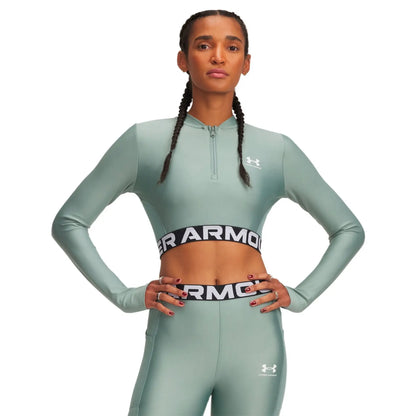 Women's HeatGear® Rib ¼ Zip Long Sleeve