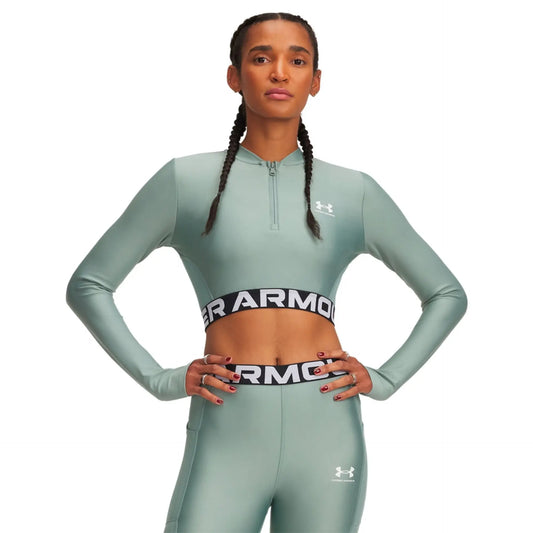 Women's HeatGear® Rib ¼ Zip Long Sleeve