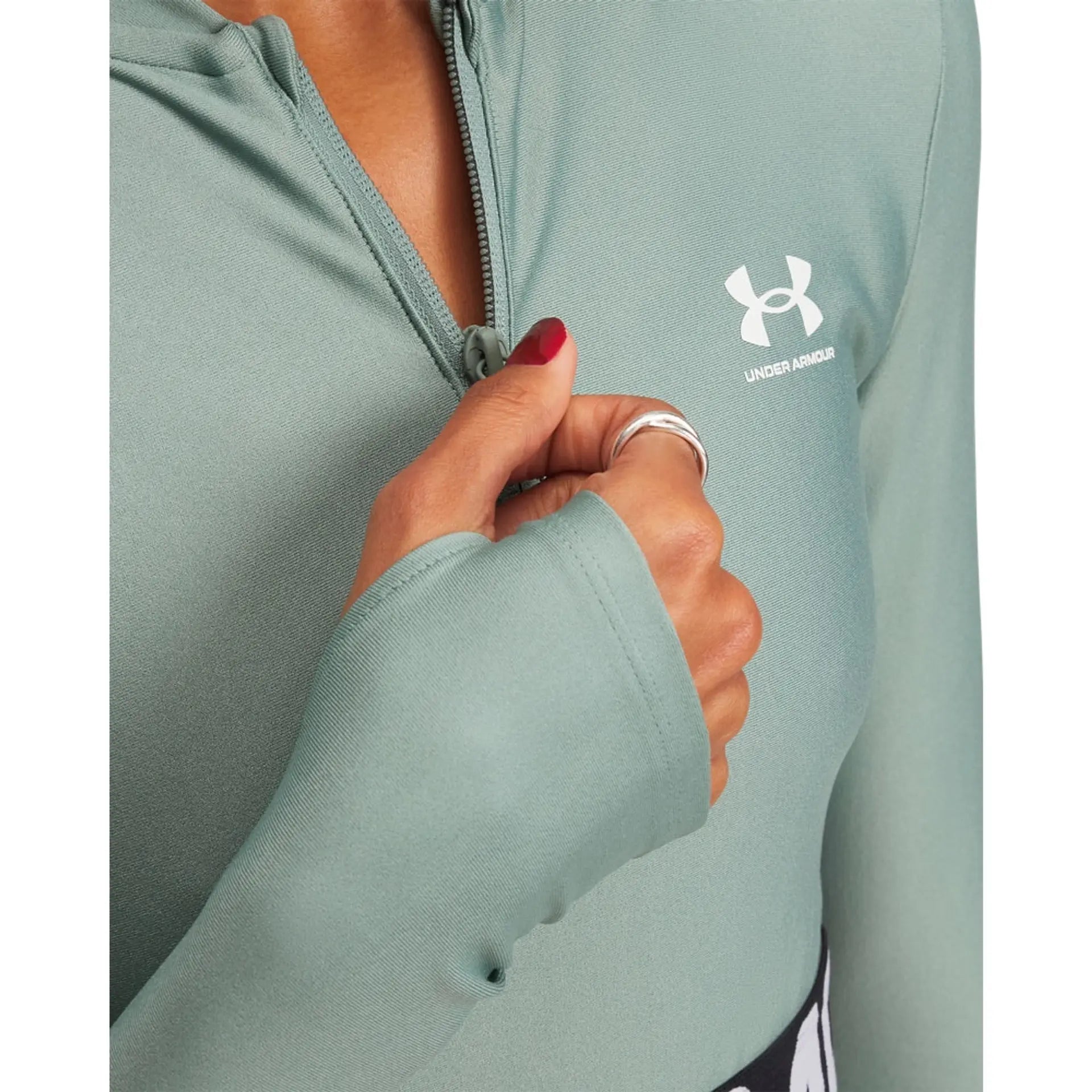 Women's HeatGear® Rib ¼ Zip Long Sleeve