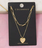 Fame Heart Pendant Chain Layered Necklace