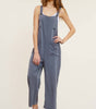 La Miel Relaxed Fit Mineral Washed Jumpsuit with Pockets