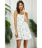 Veveret Flower Printed Lace Tube Mini Dress