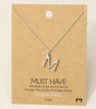 Fame Bubble Letter Pendant Necklace: M Silver