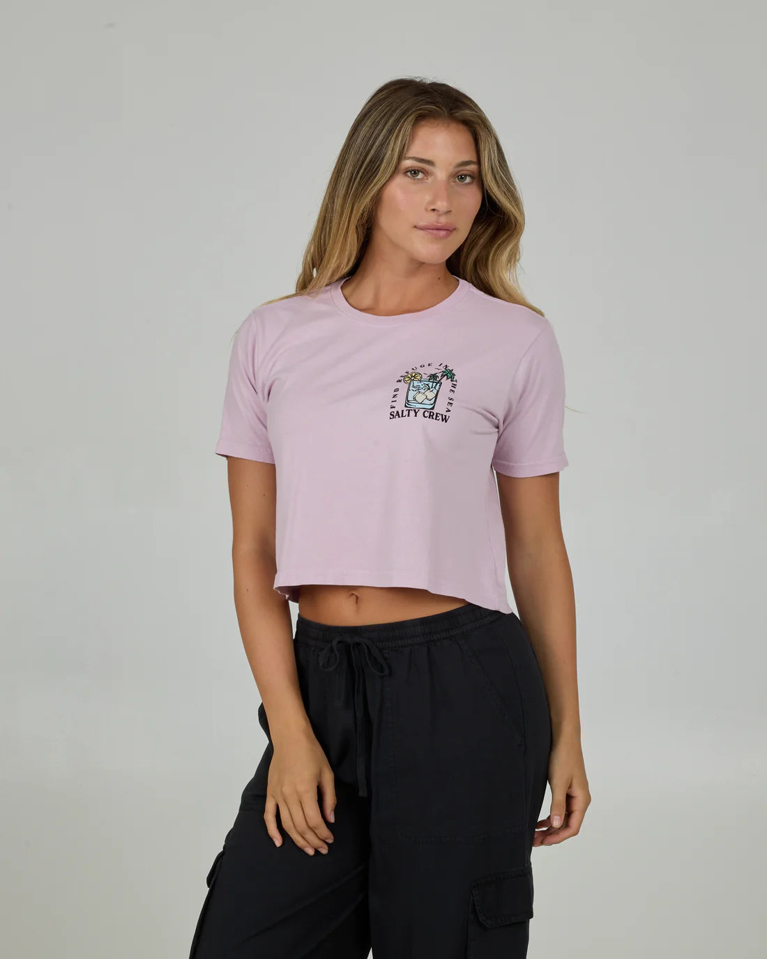 Salty Crew Ocean Spray Crop Tee