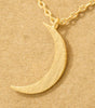 Moon Crescent Pendant Necklace