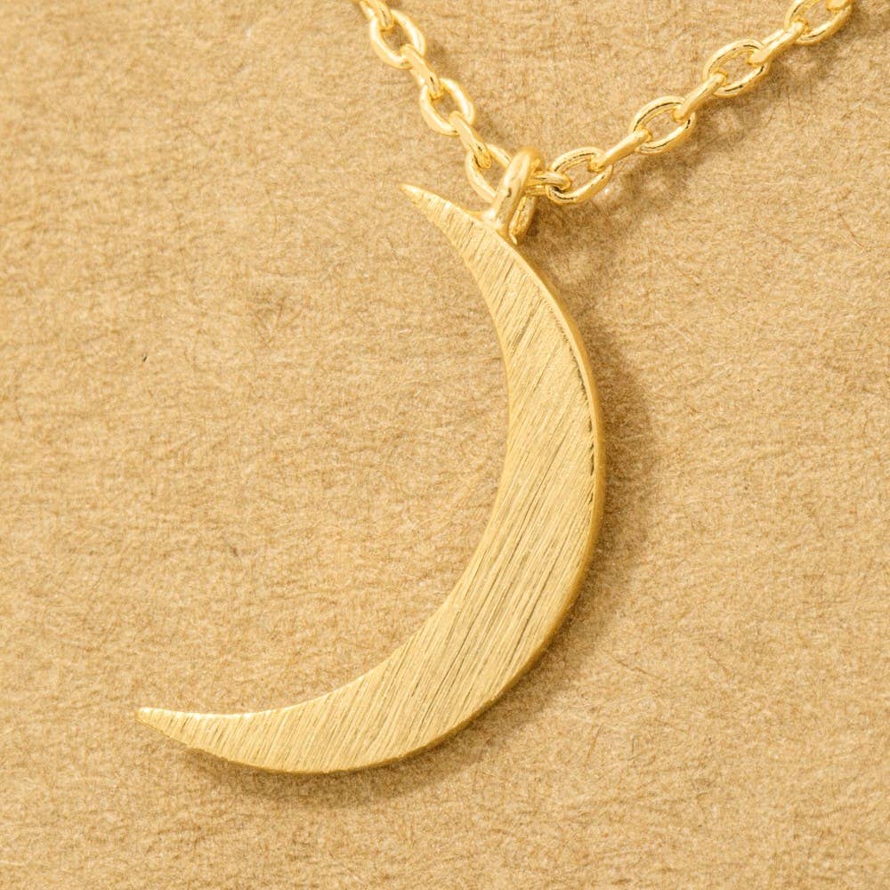 Moon Crescent Pendant Necklace