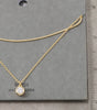 Round Cz Pendant Layered Chains Necklace