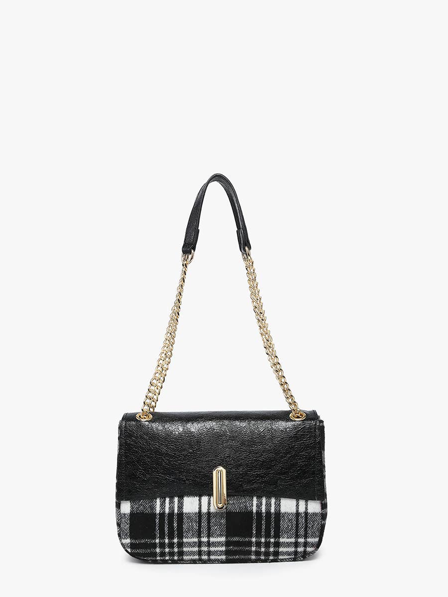 Jen & Co. Winter Plaid Shoulder Bag w/ Adjustable Chain Strap
