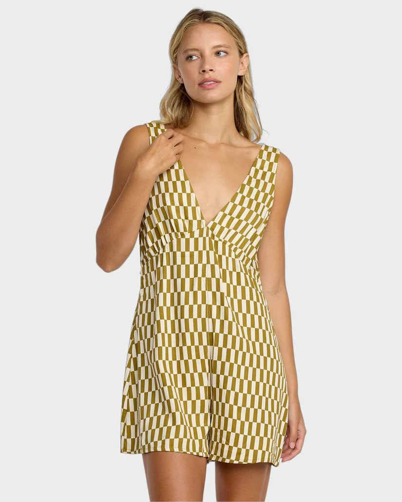 RVCA WOMENS SUNNIE JUMPER COVER UP ROMPER