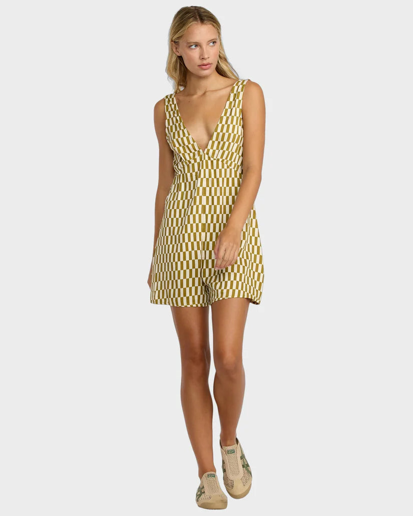 RVCA WOMENS SUNNIE JUMPER COVER UP ROMPER