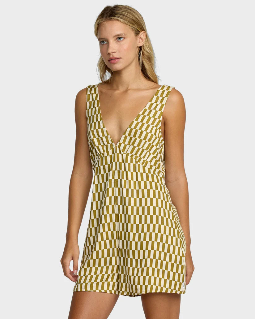 RVCA WOMENS SUNNIE JUMPER COVER UP ROMPER