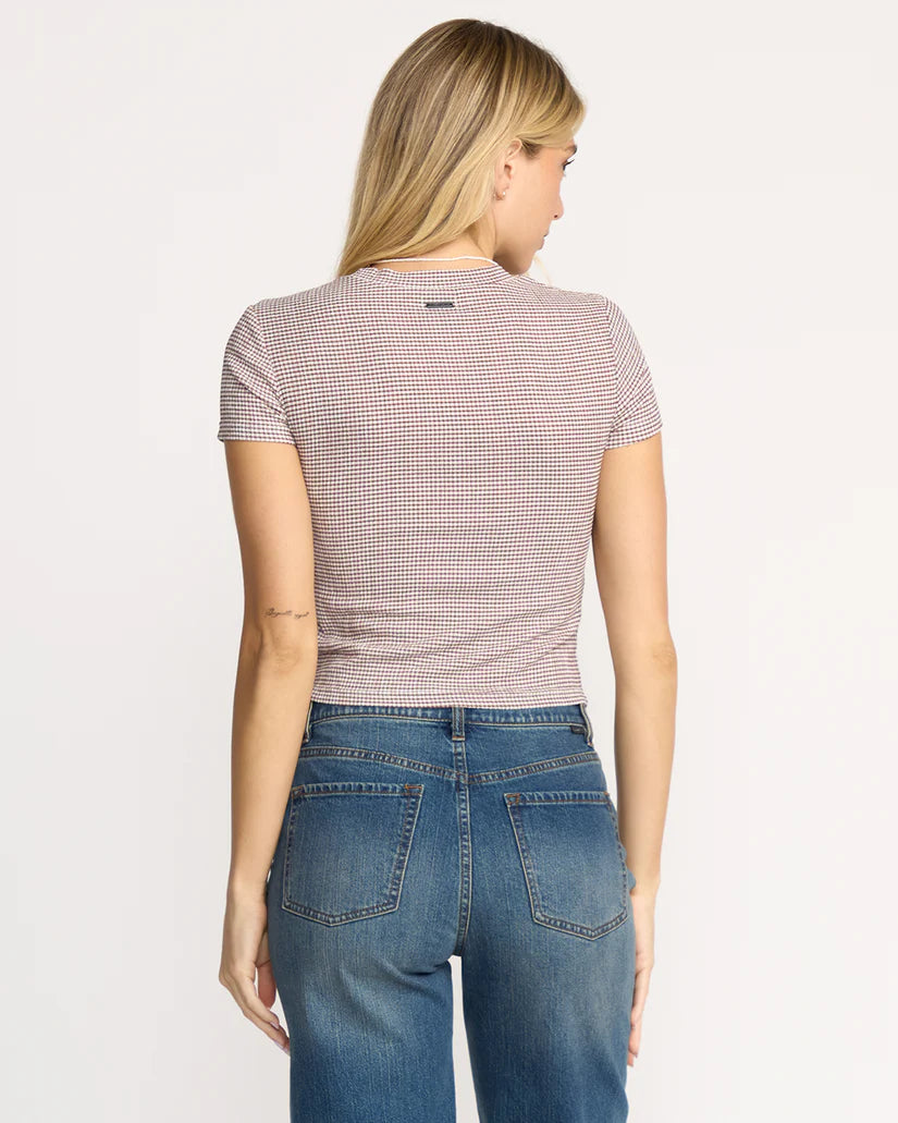 Billabong Women's Checked Out Knit Tee